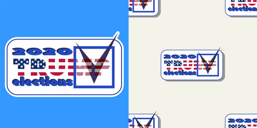 Seamless pattern without a mask sticker election vector