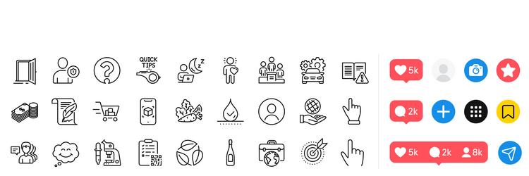 smile microscope and instruction manual line vector image