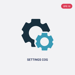 two color settings cog icon from user interface vector