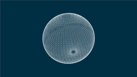 3d sphere with mesh effect abstract connections vector image