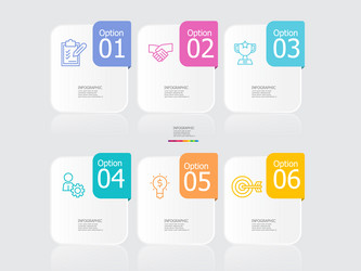 Abstract box steps timeline infographic element Vector Image