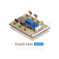 Isometric crash test icons Royalty Free Vector Image