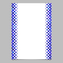 Blue circle pattern page template - design from vector