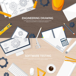 engineering and architecture vector image