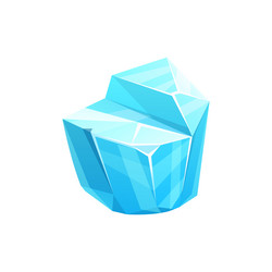 ice crystal icon iceberg cube of cold snow block vector image