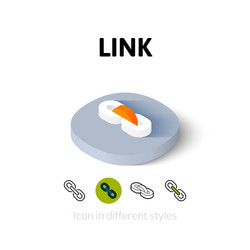 link icon in different style vector image