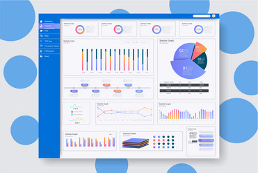 Admin dashboard ui ux gui great design for any Vector Image