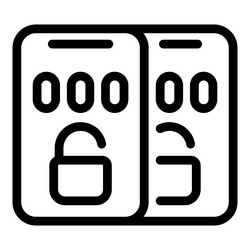two factor authentication system providing digital vector image