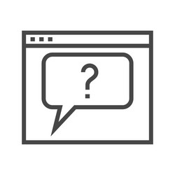 Web page with question mark vector