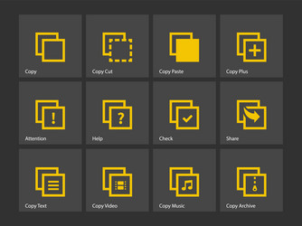 copy paste icons for apps web pages vector