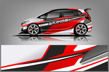 Racing Stripe Car Wrap Vector Image