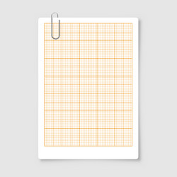 sheet of graph paper with grid millimeter vector image