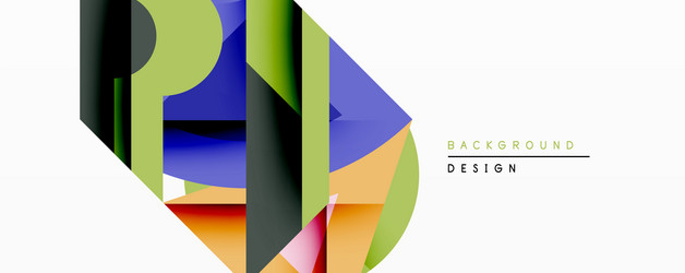 abstract geometric shapes overlap creating vector image