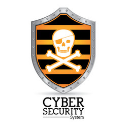 Cyber security digital design vector