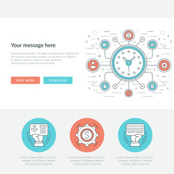 flat line business concept web site header vector image