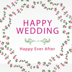 Happy wedding templates vector