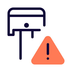 safety indication activated while installing vector image