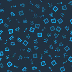 set algorithm artificial intelligence robot vector image