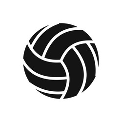Volleyball Icon - Black Sphere Vector Image