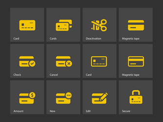 credit card icons vector