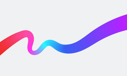 fluid abstract line colorful gradient wave shape vector image