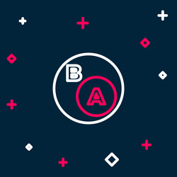line subsets mathematics a is subset of b icon vector image