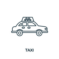 Taxi icon line element from big city life vector