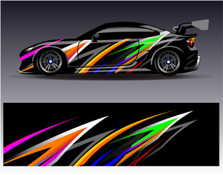 Abstract Racing Stripe Car Wrap Vector Image