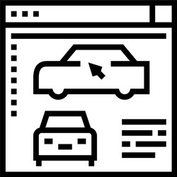 car modeling program line icon vector image