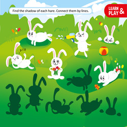 learn and play at same time find the shadow vector image