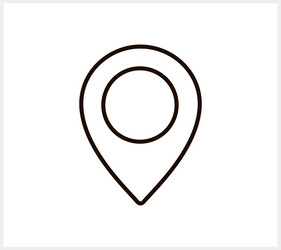 Map pointer icon isolated gps location symbol vector