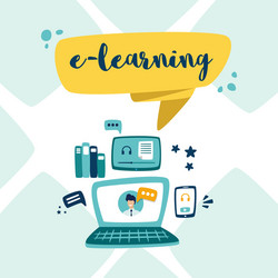 rapid elearning development and learning solutions vector image