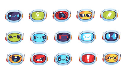 Robot emoji robots avatar expression bot vector