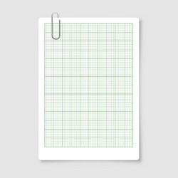 sheet of graph paper with grid millimeter vector image