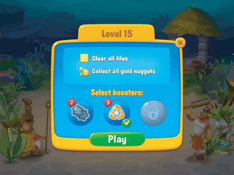 complete set of level button game ui pop-up icon vector image
