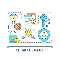 prevent hacking attack concept icon vector image