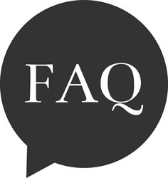 speech bubble with text faq information icon vector image