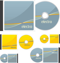 Compact disks with electro layout vector