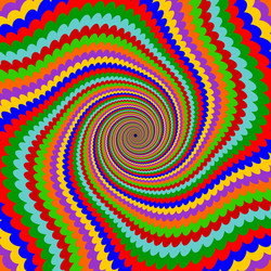 Design multicolor twirl rotation background vector