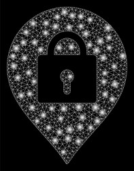 flare mesh wire frame locker marker with vector image