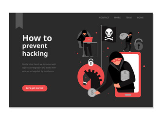 hacker web page vector