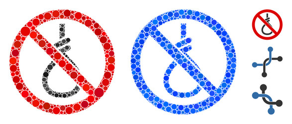 no suicide loop composition icon circle dots vector image