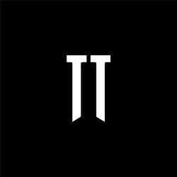 tt logo monogram with emblem style isolated vector image