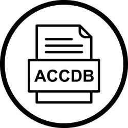 accdb file document icon vector image