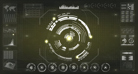 digital circular graphics vector image