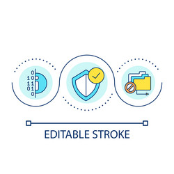 encrypted information loop concept icon vector image