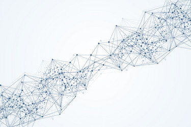 geometric abstract background with connected line vector image