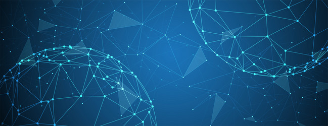 neural network concept connected cells with links vector image