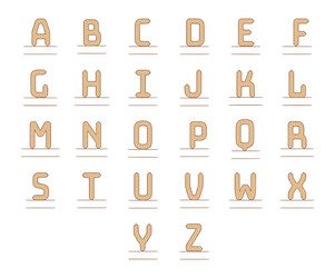 set of name monograms or initials isolated vector image