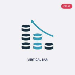 Two color vertical bar icon from user interface vector